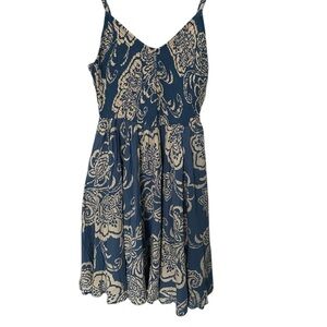 Angie Blue Sundress with Spaghetti Straps and V-Neck for Casual Wear